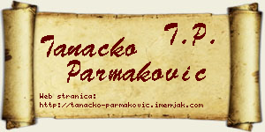 Tanacko Parmaković vizit kartica
